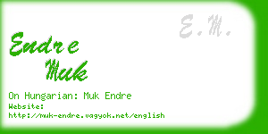 endre muk business card